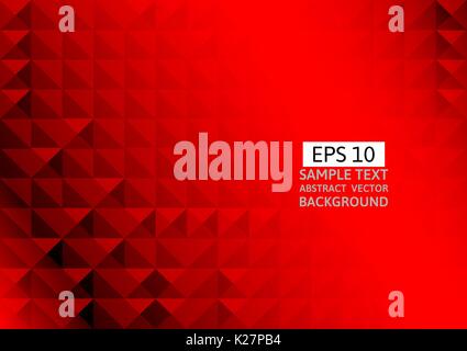 Abstract red geometric triangle background Stock Vector