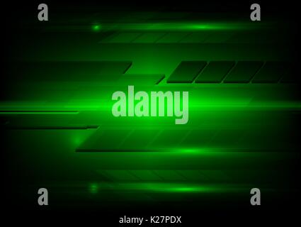 Abstract dark green and light technology design. Vector backdrop Stock Vector