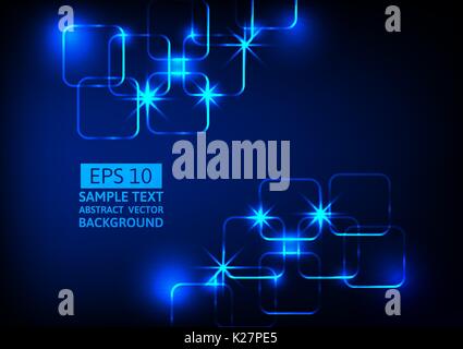 Blue light technology abstract background, Abstract digital concept Stock Vector