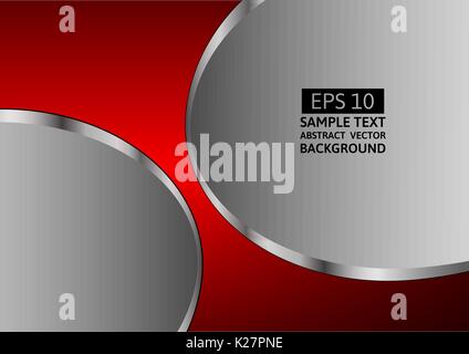 Red curve abstract vector background with copy space Stock Vector