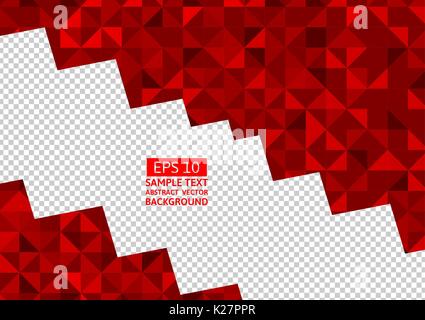 Red abstract background. LowPoly vector illustration transparency layers Stock Vector
