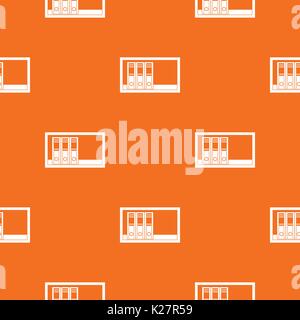 Office folders on the shelf pattern seamless Stock Vector