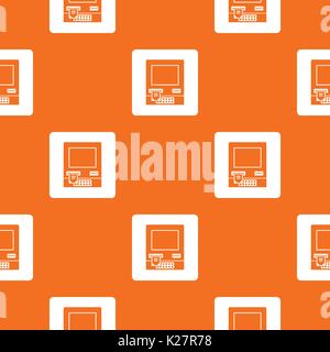 ATM bank cash machine pattern seamless Stock Vector