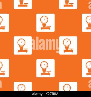 Weight scale pattern seamless Stock Vector