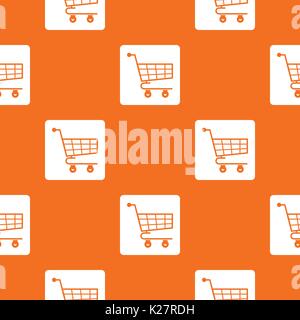 Shopping cart pattern seamless Stock Vector
