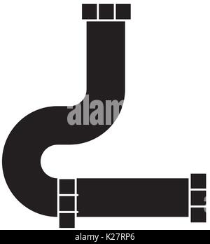 pipe connection icon over white background vector illustration Stock ...