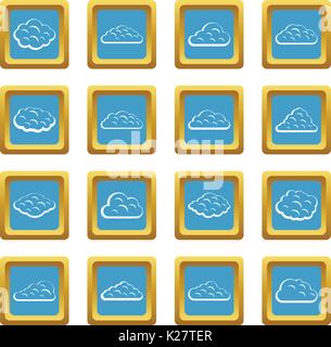 Clouds icons azure Stock Vector
