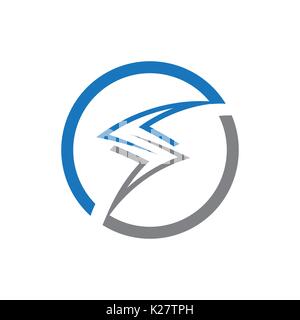 outlines of electric bolt illustration, bolt logo, symbol design, isolated on white background. Stock Vector