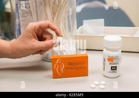 Medication abortion pills, misoprostol and mifepristone (brand name ...