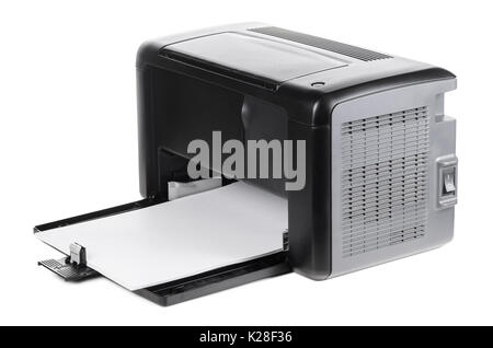 Compact laser home printer isolated on white background Stock Photo