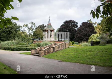 The Chinese Bell Tower, in the Arboretum Gardens, Nottingham Stock Photo