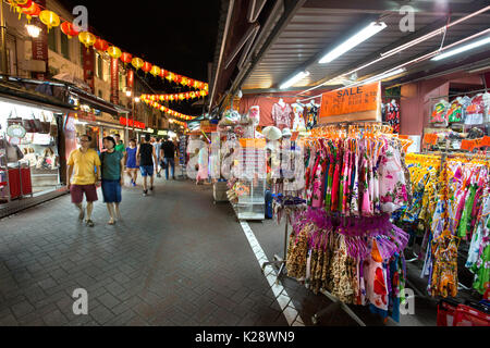 Chinatown's maze of narrow roads includes Chinatown Food Street, with its restaurants ,chinatown singapore Stock Photo