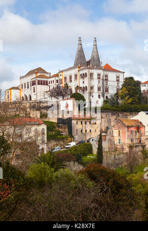 Sintra National Palace in Portugal Stock Photo