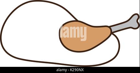 Delicious broaster chicken Stock Vector