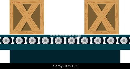 band conveyor equipment Stock Vector