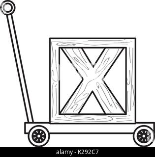 trolley hydraulic jack Stock Vector