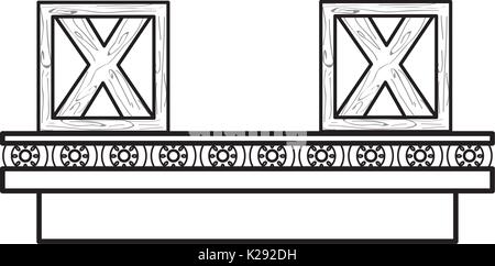 band conveyor equipment Stock Vector