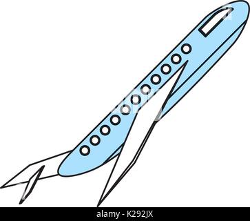 Airplane jet symbol Stock Vector