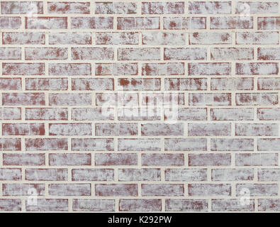 Whitewashed brick wall texture or background Stock Photo