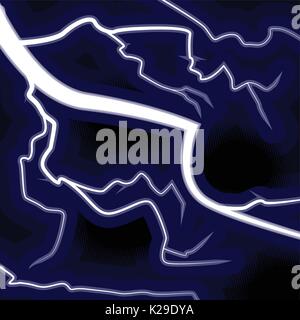 Vector style abstract lightning background. Illustrated like a cartoon. Stock Vector