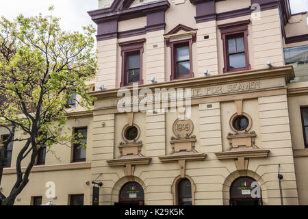 The Rawson Institute for Seamen building in the historical Rocks area of Sydney in the city centre where white settlement began,Sydney,Australia Stock Photo