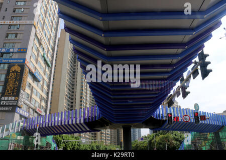 Chongqing, Chongqing, China. 29th Aug, 2017. The most colorful overpass is under construction in southwest China's Chongqing. Credit: SIPA Asia/ZUMA Wire/Alamy Live News Stock Photo