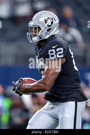 August 26th, 2017:.Dallas Cowboys tight end James Hanna (84).during an NFL  football game between the Oakland Raiders and Dallas Cowboys at AT&T  Stadium in Arlington, Texas. .Manny Flores/CSM Stock Photo - Alamy