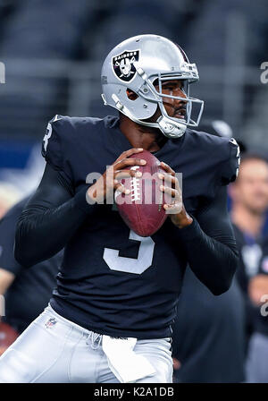 August 26, 2017: Oakland Raiders running back Marshawn Lynch (24) prior to  an NFL pre-season game between the Oakland Raiders and the Dallas Cowboys  at AT&T Stadium in Arlington, Texas. Shane Roper/CSM