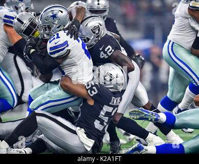 Philadelphia Eagles Malcolm Jenkins pulls Dallas Cowboys Ezekiel Elliott  jersey on a 6-yard run during