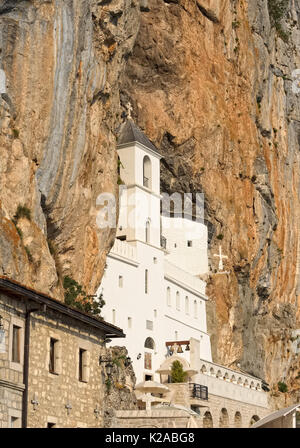 View on Ostrog ortodox Monastery, Montenegro, Balkans, landmark Stock Photo