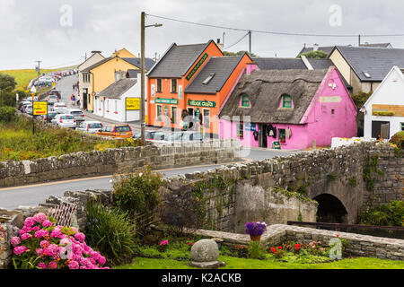 The colourful coastal village of Doolin in County Clare, Ireland. Stock Photo