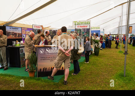 Bird Fair at Rutland water, the largest environmental festival in Europe, attracting over 20,000 visitors a year. Stock Photo