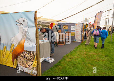 Bird Fair at Rutland water, the largest environmental festival in Europe, attracting over 20,000 visitors a year. Stock Photo