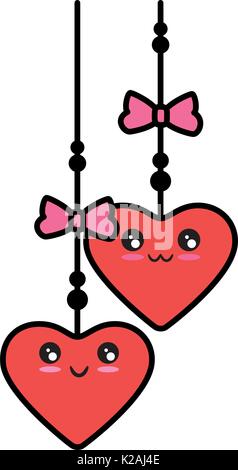 colorful happy heart passion kawaii character Stock Vector Image & Art ...
