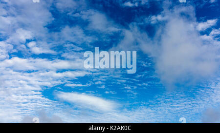 mixture of puffy and alto cumulus clouds Stock Photo