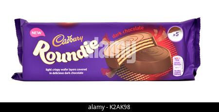 Cadbury Roundie dark chocolate biscuits Stock Photo