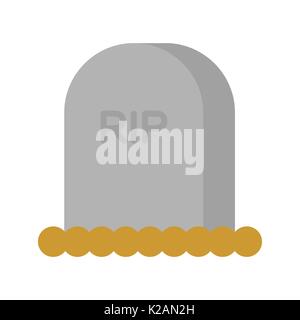 Gravestone isolated. headstone on white background. RIP tombstone Stock Vector