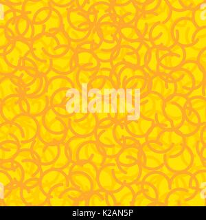 Golden fleece seamless pattern. Yellow fur ram texture Stock Vector