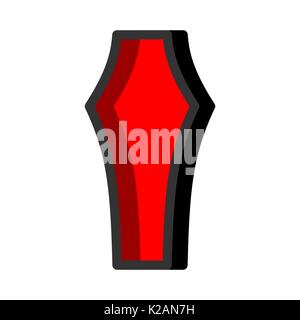 Open Coffin isolated. casket ​​on white background. Religion object Stock Vector