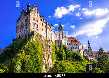 Landmarks and monuments of Gremany - impressive picturesque Sigmaringen castle Stock Photo