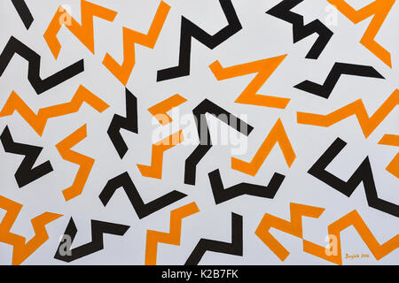 "Vauban's Hazard Stripes" - abstract artwork by Ed Buziak. Stock Photo