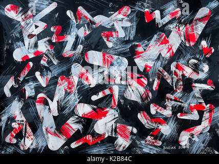 "Night Shift" - abstract artwork by Ed Buziak. Stock Photo