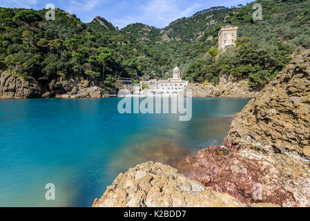 San Fruttuoso di Camogli, Province of Genova, Liguria, Italy Stock Photo