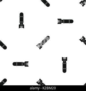 Bomb pattern seamless black Stock Vector