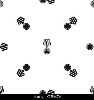 Military medal pattern seamless black Stock Vector