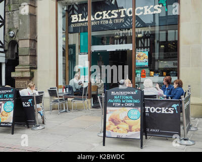 Blackstocks fish and chip shop in Chester Stock Photo