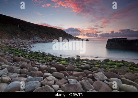 Lamorna Cove at dawn, Cornwall, UK, September. Stock Photo