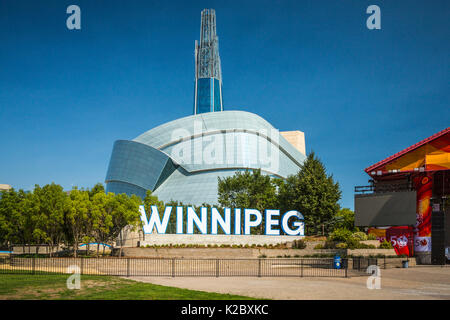 The Canadian Museum for Human Rights at The Forks in Winnipeg, Manitoba, Canada. Stock Photo