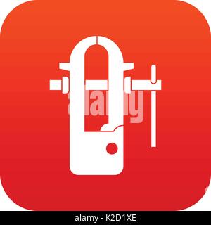 Blacksmiths clamp icon digital red Stock Vector Image & Art - Alamy
