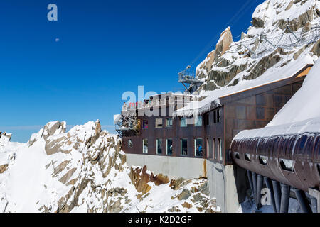 The Pipe, Aiguille du Midi, Mont Blanc, Chamonix, France Stock Photo